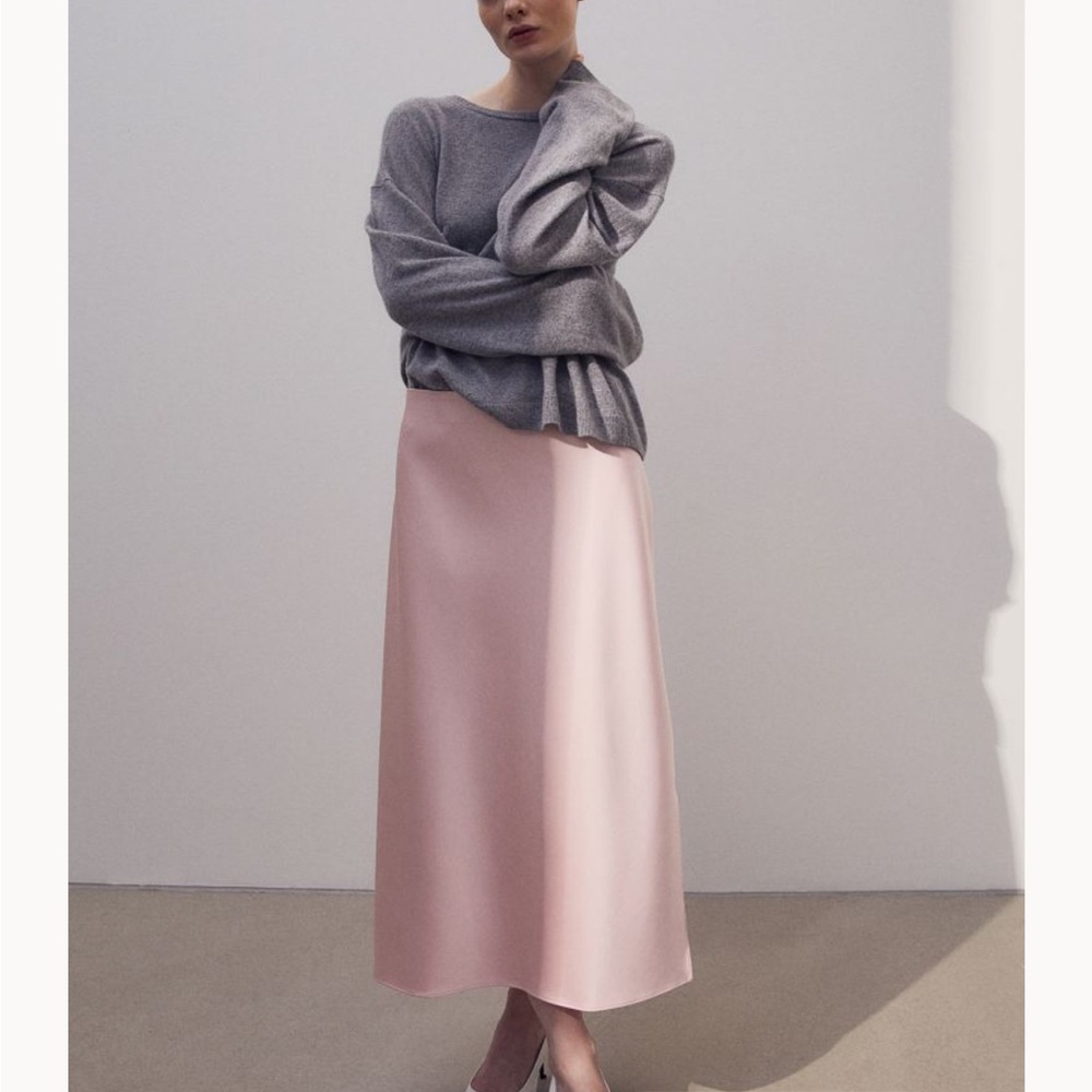H&M Pink Slip Skirt